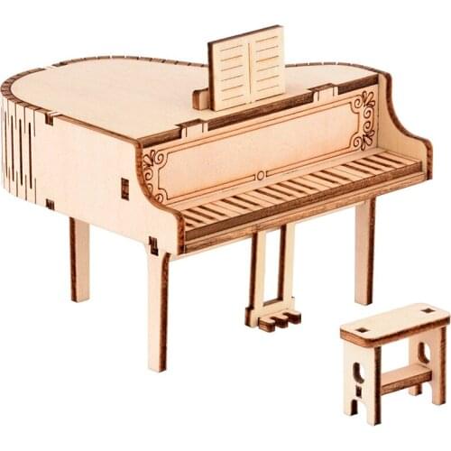 FEOOE Wooden Educational Building Blocks Toys Handmade Diy Music Box Childrens Gift Jigsaw Piano Clockwork Music Box CJ