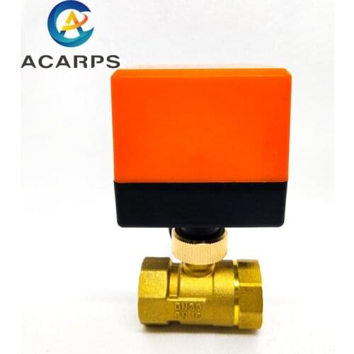 3/4" Electric Ball Valve Brass Air Conditioning Floor Heating Solenoid Valve Two-Way AC220V DC24V DC12V