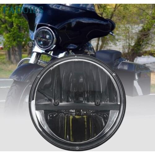 FADUIES Black 7 Inch 30W Round LED Projector Headlight For Harley Motorcycle & Wrangler LED Headlamp