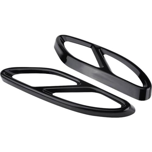 For Mercedes-Benz C E-Class C207 Coupe 2014-2020 GLC 2016-2018 stainless steel Black exhaust muffler tail pipe tip decorative co