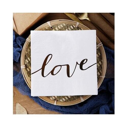 Cocktail Napkins, 50 Pack | 6.5-Inches by 6.5-Inches Wedding Napkins, Paper Napkins, Disposable | Party Napkins, Beverage Nap