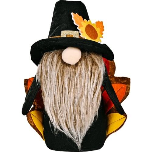 Harvests Festival Gnome Plush Thanksgiving Day Turkey Rudolph Doll Dwarf Home Decor Plush Dwarf Home Party Decorations Kids Toys