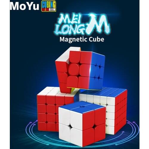 MoYu Meilong Magnetic Cube Meilong 2M 3M 4M 5M meilong 2x2 3x3 4x4 5x5 Magnets Speed Magic Cubo Magico Educational Toys For Kids