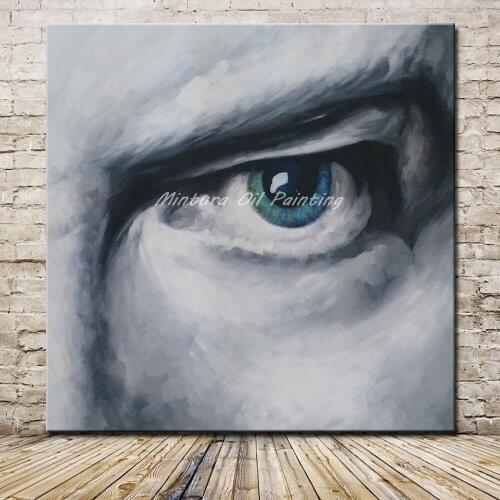 Mintura Hand Painted Eyes Oil Painting On Canvas Modern Abstract Wall Art Wall Picture For Living Room Home Decoration No Frame
