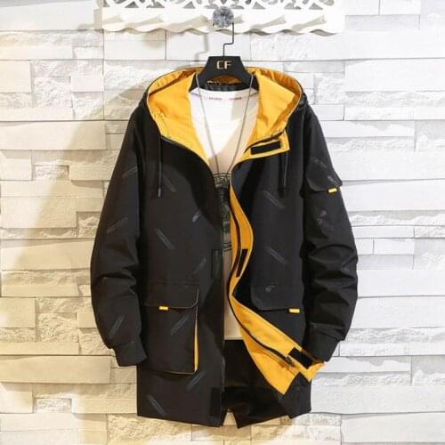 Oversized mens mid-length casual jacket plus size bust 152cm 5XL 6XL 7XL 8XL 9XL 10XL long sleeve mens trench coat 2 colors