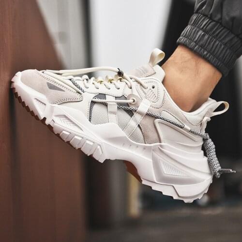 Mens Sports Shoes Fashion Hida Thick Bottom Sports Shoes All-match Breathable Casual Shoes Running Shoes Designer Shoes Men 45