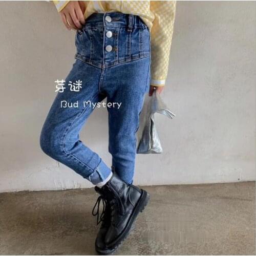 2020 new wholesale girls denim long pants fashion autumn girls jean pants 3-9t F615
