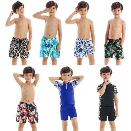 New 1~12Y Toddler Baby Boys Print Beach Short Boys Swimming Trunks Boys Leopard Sports Short Beach Wear 2021 Summer Bathing Suit