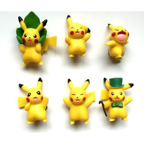 6pcs/set Original Doll Pvc Pokemon Model Toys Takara Tomy Pokemon Action Figure 4-5cm Cartoon Doll Pokemon Toy
