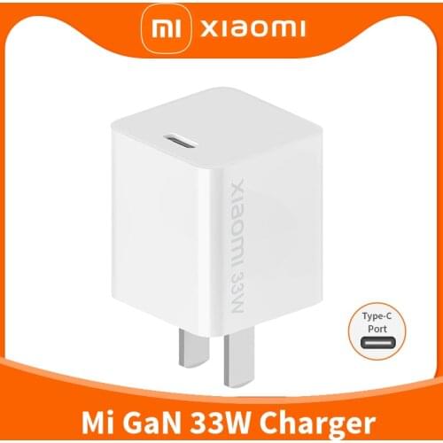 Original Xiaomi Mi GaN 33W Fast Charger USB Type-C Port For iPhone 12 Pro Max Xiaomi Note 10 Pro Lite Mobile Phone