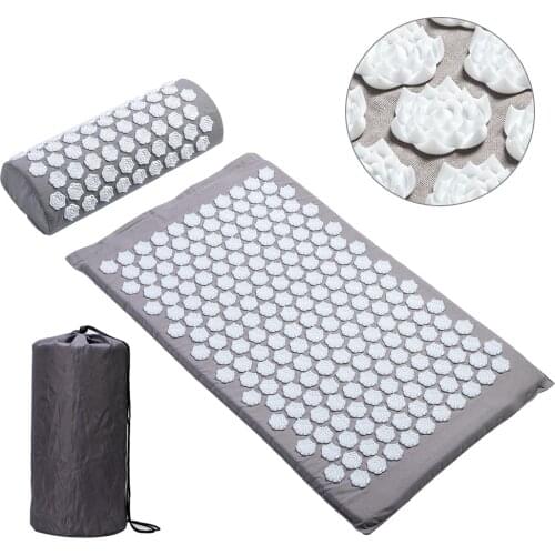 Baody Back Neck Foot Hand Massager Acupressure Mat Relieve Stress Pain Accupuntur Mat Relief Stress Body Massage Pillow Cushion