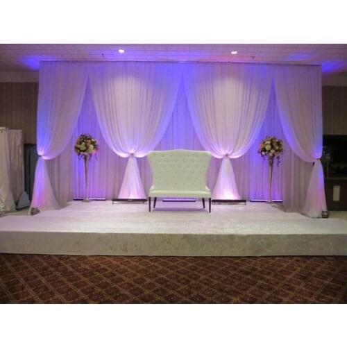 Romantic White wedding backdrop 3M height by 6M Width Wedding stage decoration