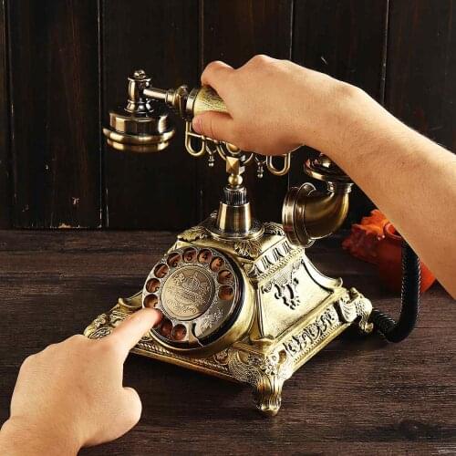 Vintage Resin Telephone Money Box Piggy Bank Home Decoration Accessories Retro Gift Old Phone Model Cabinet Ornaments Craft