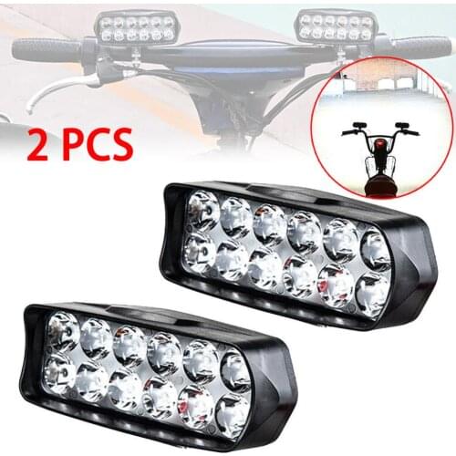 High Quality 18W Motorcycle 12 LED External Lights Headlight Spot Fog Lamp Waterproof Drop Shipping