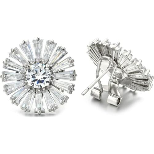 High-quality fashionable circular Zircon Earrings for women/girls wedding party fashion simple Earrings ER-361