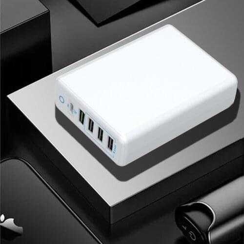 60W Charger USB C Charging 5 Port Desktop Charge Multiple USB Charger for huawei AC Power adapter PD charger dual QC 3.0 charge