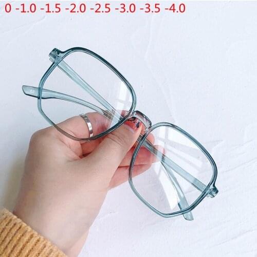 -1.0 1.5 2.0 2.5 3.0 3.5 4.0 Finished Myopia Glasses Women Men Vintage Oversized Eyeglasses Student Short Sight Eyewear