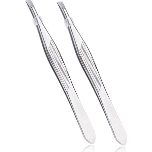 1PC Eyebrow Tweezer Stainless Steel Slant Tip Eyes Tweezer Clip For Face Hair Removal Make Up Tools Pince A Epiler