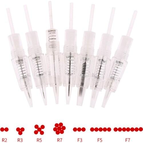 10pcs Microblading Needles Replacement Screw Tattoo Cartridge Needles 1R 2R 3R 3F 5R 5F 7R 7F For Electric Tools