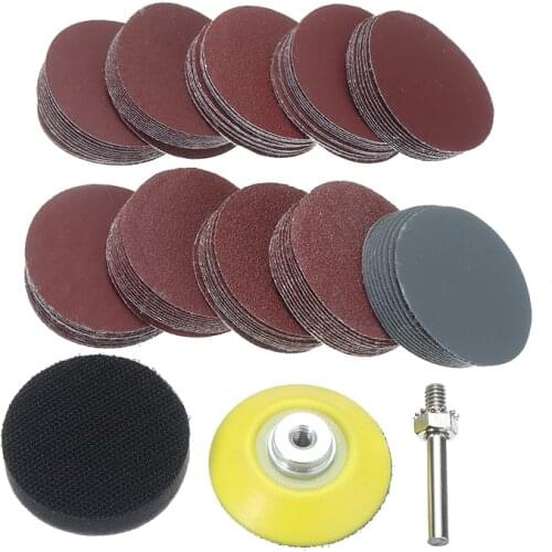 100pcs Sanding Disc 50mm/2" Sandpaper Discs 80-3000 Grit Mixed Sander Sanding Disc Self-Stick Sanding Pads for Abrasive Tool