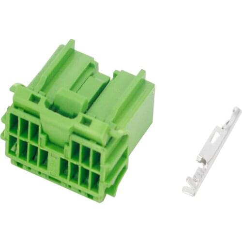 14 Pin clamp waterproof green car connector with terminal DJ7141A-1.2-21 14P car connector