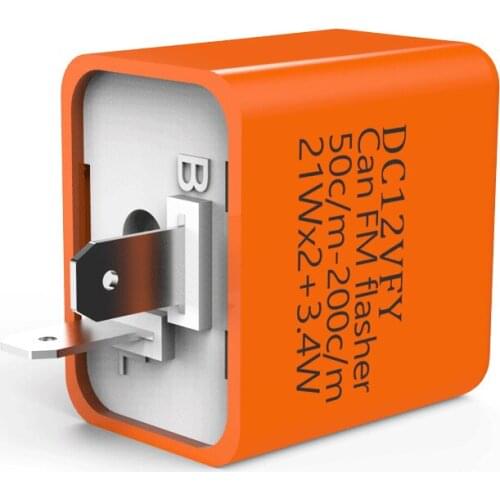 2pins Motorcycle LED Flasher Relay DC12V Universal Electronic Adjustable Frequency LED Moto Blinker Turn Signal Flashing Light