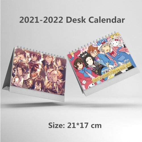 2021 Anmie Bungo Stray Dogs Desk Calendar Dazai Osamu Cartoon Figure Calendars Daily Schedule Planner 2021.01-2022.12