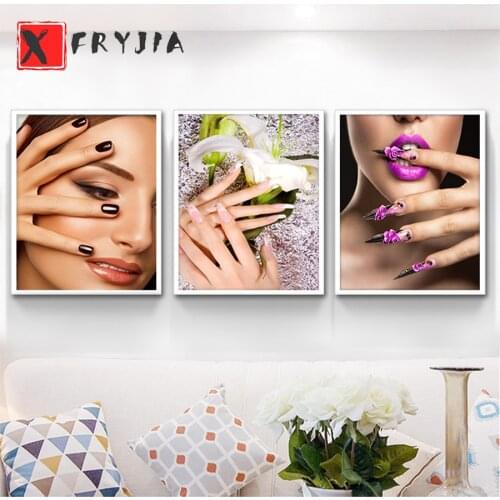 3pcs 5D square round stones Sexy beauties and hand models full diamond embroidery crystal diamond painting mosaic diy pattern