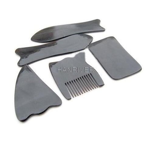 5 in 1 Chinese Traditional Gua Sha Treatment Pain Relief Scraping Body Massager Neck Back Head Relaxiation Tool Set Health Care