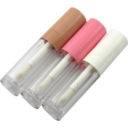 6.5ml New Arrival Round Lip Gloss Tube Clear Empty Liquid Refillable Container Plastic Cosmetic Packaging Bottle 30pieces