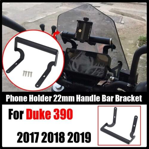 Moto Accessories Duke390 GPS Navigation Mount Bracket Plate Bracket For KTM Duke 390 2017-2019 Phone Holder 22mm Handle Bar