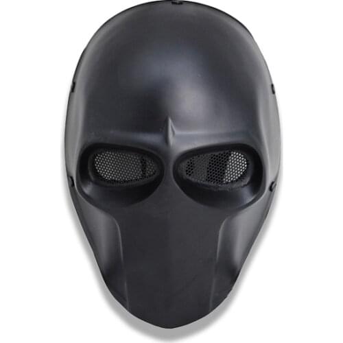Anonymous Mask Army Of Two Airsoft Fibreglass Wire Mesh Mask Skull Black Face MaskHalloween MakeupProtective Mask (Black)