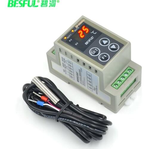BESFUL BF-D220A+ rail type dual output temperature controller intelligent temperature control switch temperature controller