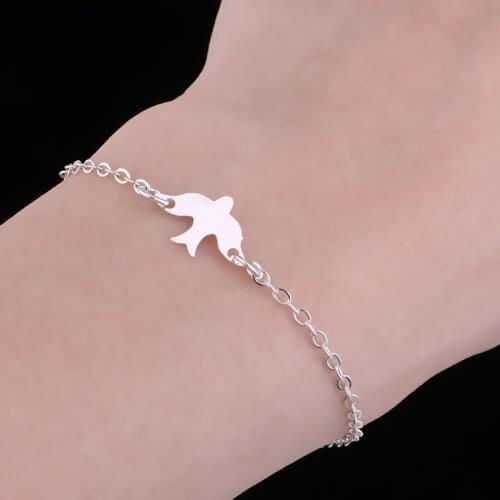 Bracelet For Women Pigeon Shaped Minimalism Line Bracelet Chain Simplify Bracelet Or Lady Mother Girl Simple Warm Gift For Honey