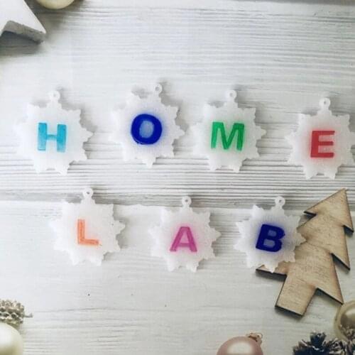 Letter Keychain Casting Silicone Mould DIY Crafts Jewelry Pendant Making Tools Keyring Epoxy Resin Mold T84A