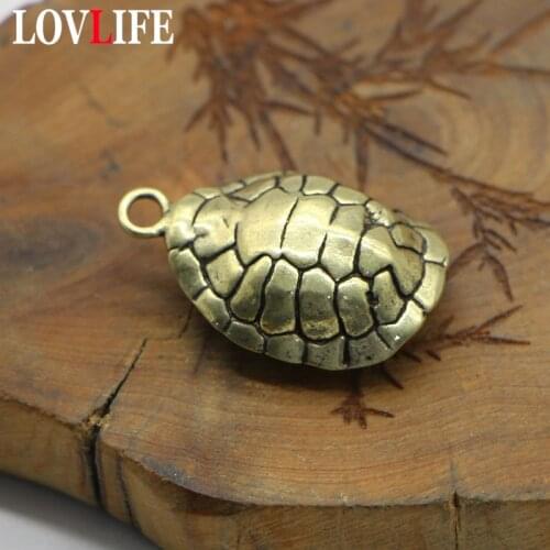 Brass Keychain Turtle Shell Modeling Keyring Pendant Gift Jewelry Accessories Men Car Key Chain Handbags Tortoise Metal Hangings