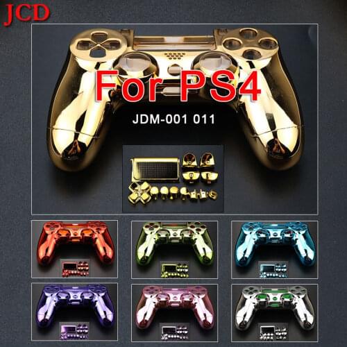JCD Full Shell w/ Buttons Kit For PS4 DualShock 4 PlayStation 4 JDS-001 011 Controller Gold Housing Shell Cover Case