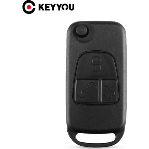 KEYYOU 3 Buttons Flip Remote Flip Folding Key Shell For Mercedes Benz ML C S Class ML320 C230 ML430 Folding Key Case Fob Cover