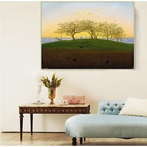 Citon Caspar David Friedrich《Hill and Ploughed Field near Dresden》Canvas Oil Painting landscape Art Wall Decor Home Decoration