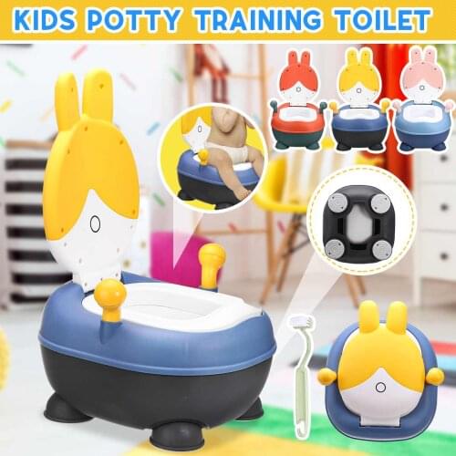 0-6 Years Old Childrens Pot Soft Baby Potty Plastic Road Pot Infant Cute Baby Kids Toilet Seat WC Toilet Trainer with Backrest
