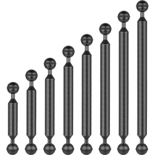 Double Ball Head Diving Arm Carbon Fiber Float Buoyancy for DJI OSMO for Gopro /EKEN Sports SLR Camera Underwater Tray 5-12 Inch