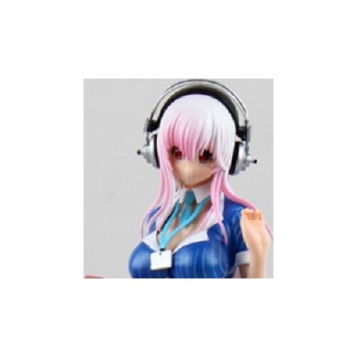 20cm Anime Action Figure Super Sonico Office Lady OL Ver Model Collection PVC Removable Clothe Figure Decoration Doll