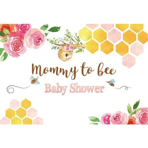 Mommy to Bee Baby Shower Photography Background Holiday Celebration Party Decor Photo Booth Studio Prop