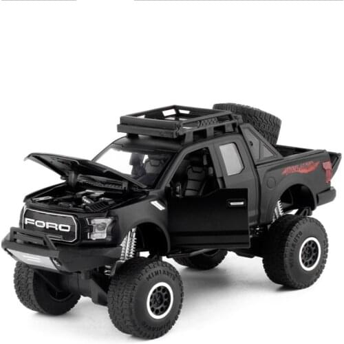 1: 32 Ford pickup truck acousto optic alloy car model childrens toys birthday Christmas New Year gift black car