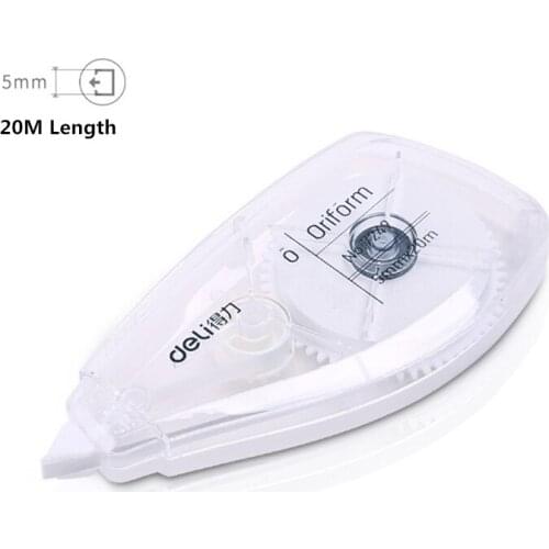 1pc Deli 5mm*20m Correction Tape Students School Office Supply Stationery Store Examination Aecessories Writing Covering Power