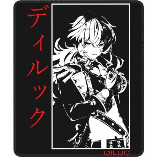 Diluc Genshin Impact Anime Game Funny Mouse Pad Non-Slip Mat Pads Natural Rubber Gamer Computer Laptop Pad