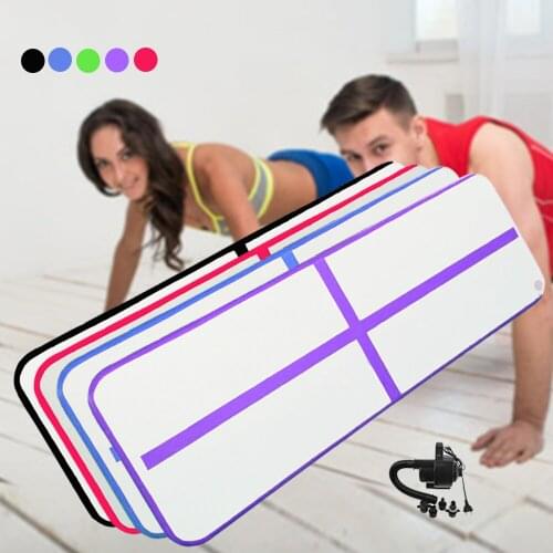 Customized Color Inflatable Air Gym Mat For Fitness 3m 4m 5m Gymnastics Training Mattress DWF Air Tumbling Floor Taekwondo