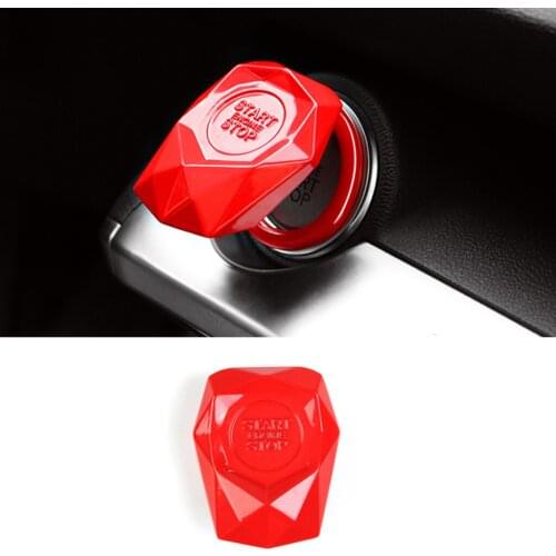 Red Car Engine Push Button Protection Cover Decor Car Ignition Switch Cover
