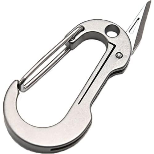 Multi-function Titanium Alloy Keychain Climbing Chain Mini EDC Portable Unpacking Carrying Express Small Knives sport