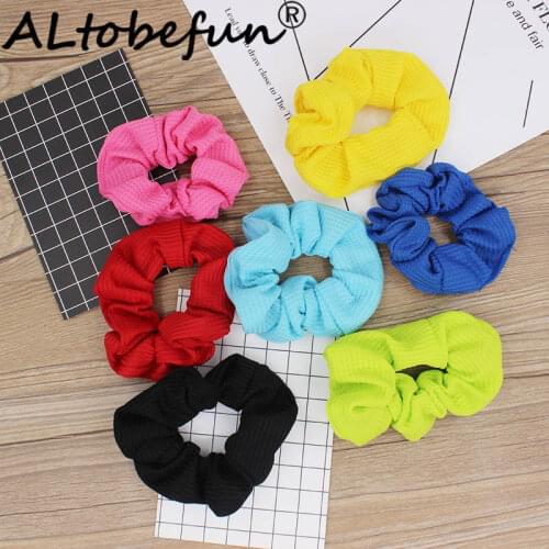 ALTOBEFUN Solid Girl Fashion Elastic Hair Holder Women Hair Accessories Female Scrunchies Lady Ponytail Hair Hairties SS007
